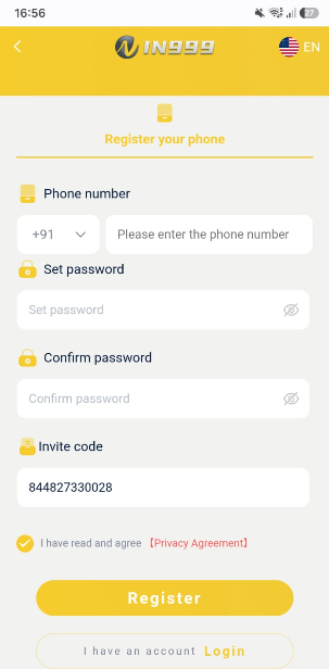 Register Screen